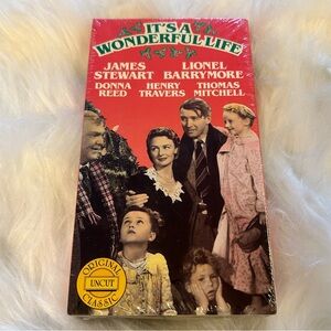 Sealed 1987 VHS It's A Wonderful Life Christmas Movie Home Video